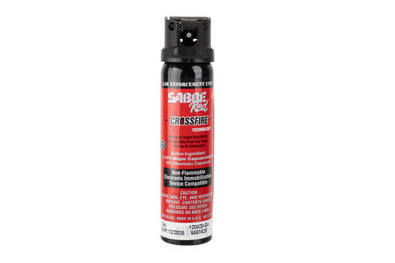 Sabre Crossfire Pepper Spray MK4 features a 3 ounce gel formulation